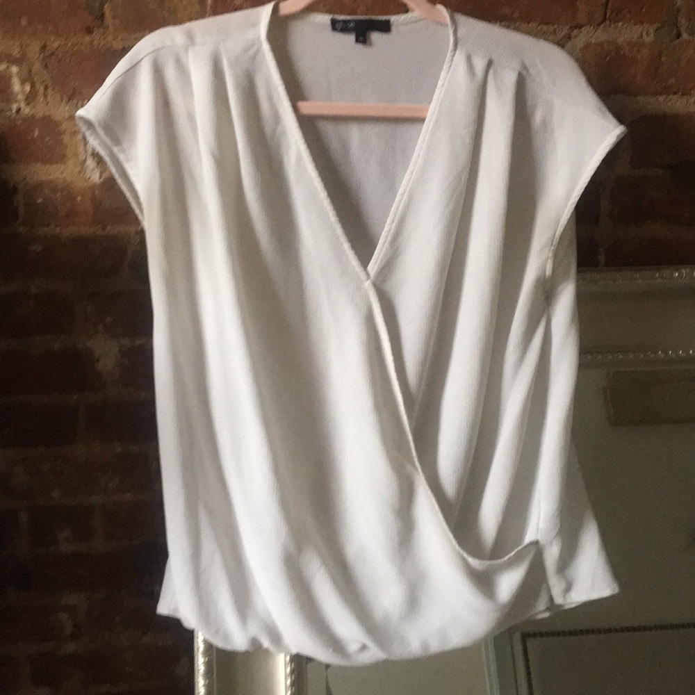 Flowy wrap-style blouse